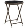 Mesa de centro ratán sintético y vidrio templado marrón 60 cm de vidaXL, Mesas de jardín - Ref: Foro24-310560, Precio: 65,64 ...