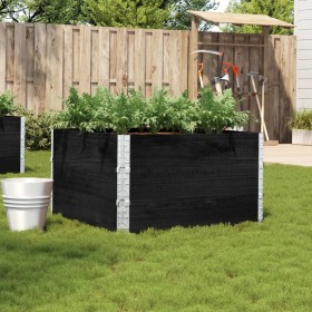 Jardinera de madera maciza de pino negra 100x100 cm de , Maceteros y jardineras - Ref: Foro24-3295432, Precio: 129,13 €, Desc...