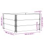 Jardinera de madera maciza de pino negra 100x100 cm de , Maceteros y jardineras - Ref: Foro24-3295432, Precio: 129,13 €, Desc...