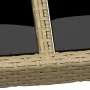 Mesa jardín vidrio templado ratán sintético beige 150x90x75 cm de vidaXL, Mesas de jardín - Ref: Foro24-310576, Precio: 140,8...