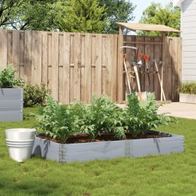 Jardinera de madera maciza de pino gris 150x100 cm de , Maceteros y jardineras - Ref: Foro24-3295413, Precio: 64,28 €, Descue...