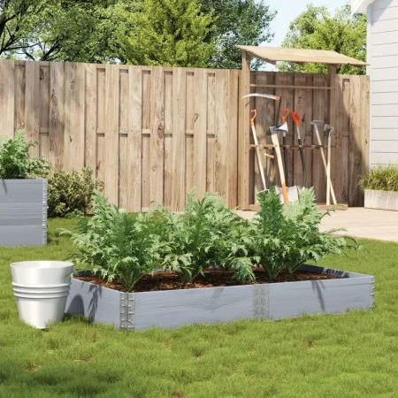 Jardinera de madera maciza de pino gris 150x100 cm de , Maceteros y jardineras - Ref: Foro24-3295413, Precio: 57,97 €, Descue...