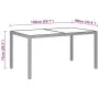 Mesa jardín vidrio templado ratán sintético beige 150x90x75 cm de vidaXL, Mesas de jardín - Ref: Foro24-310576, Precio: 140,8...