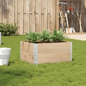 Jardinera de madera maciza de pino 80x60 cm de , Maceteros y jardineras - Ref: Foro24-3295839, Precio: 55,45 €, Descuento: %