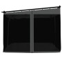 Cenador con paredes de malla acero gris antracita 3x3 m de , Carpas y cenadores - Ref: Foro24-4003909, Precio: 360,19 €, Desc...