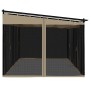Cenador con paredes de malla acero taupe 6x3 m de , Carpas y cenadores - Ref: Foro24-4003916, Precio: 484,19 €, Descuento: %