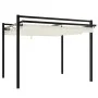 Cenador de jardín con techo retráctil aluminio crema 3x3 m de , Carpas y cenadores - Ref: Foro24-4003968, Precio: 475,88 €, D...