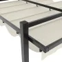 Cenador de jardín con techo retráctil aluminio crema 3x3 m de , Carpas y cenadores - Ref: Foro24-4003968, Precio: 475,88 €, D...