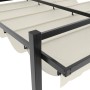 Cenador de jardín con techo retráctil aluminio crema 3x3 m de , Carpas y cenadores - Ref: Foro24-4003968, Precio: 466,89 €, D...