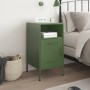 Mesita de noche de acero laminado verde oliva 36x39x68 cm de , Mesitas de noche - Ref: Foro24-843074, Precio: 74,38 €, Descue...