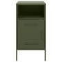 Mesita de noche de acero laminado verde oliva 36x39x68 cm de , Mesitas de noche - Ref: Foro24-843074, Precio: 74,38 €, Descue...