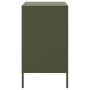 Mesita de noche de acero laminado verde oliva 36x39x68 cm de , Mesitas de noche - Ref: Foro24-843074, Precio: 74,38 €, Descue...