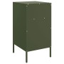Mesita de noche de acero laminado verde oliva 36x39x68 cm de , Mesitas de noche - Ref: Foro24-843074, Precio: 74,38 €, Descue...