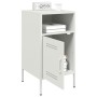 Mesita de noche acero laminado en frío blanco 36x39x68 cm de , Mesitas de noche - Ref: Foro24-843076, Precio: 64,66 €, Descue...
