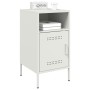 Mesita de noche acero laminado en frío blanco 36x39x68 cm de , Mesitas de noche - Ref: Foro24-843076, Precio: 64,66 €, Descue...