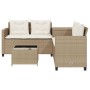 Sofá de jardín en forma de L con mesa y cojines ratán PE beige de , Conjuntos de jardín - Ref: Foro24-369031, Precio: 288,27 ...