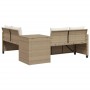 Sofá de jardín en forma de L con mesa y cojines ratán PE beige de , Conjuntos de jardín - Ref: Foro24-369031, Precio: 288,27 ...