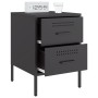 Mesitas de noche 2 unidades acero negro 36x39x50,5 cm de , Mesitas de noche - Ref: Foro24-842923, Precio: 121,39 €, Descuento: %
