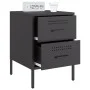 Mesitas de noche 2 unidades acero negro 36x39x50,5 cm de , Mesitas de noche - Ref: Foro24-842923, Precio: 120,02 €, Descuento: %
