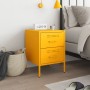 Mesita de noche de acero amarillo mostaza 36x39x50,5 cm de , Mesitas de noche - Ref: Foro24-842928, Precio: 71,16 €, Descuent...