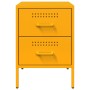 Mesita de noche de acero amarillo mostaza 36x39x50,5 cm de , Mesitas de noche - Ref: Foro24-842928, Precio: 71,16 €, Descuent...