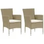 Sillas de jardín 2 unidades ratán sintético beige de vidaXL, Sillas de jardín - Ref: Foro24-310553, Precio: 141,16 €, Descuen...