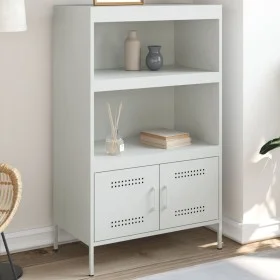 Aparador de acero blanco 68x39x113 cm de , Aparadores - Ref: Foro24-842975, Precio: 126,38 €, Descuento: %