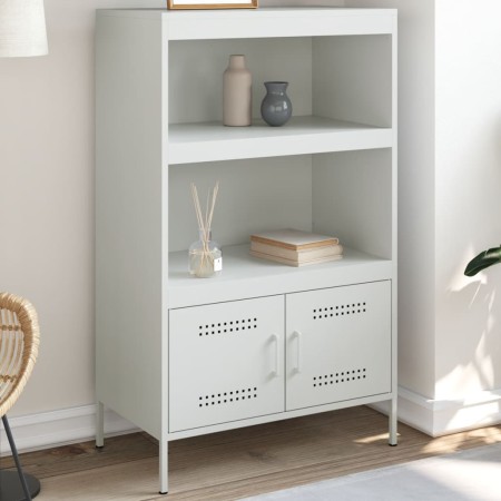 Aparador de acero blanco 68x39x113 cm de , Aparadores - Ref: Foro24-842975, Precio: 127,81 €, Descuento: %