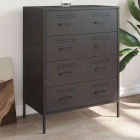 Aparador de acero negro 68x39x89 cm de , Aparadores - Ref: Foro24-842982, Precio: 145,85 €, Descuento: %