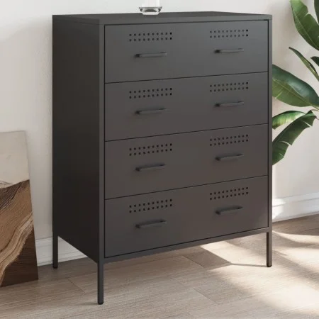 Aparador de acero negro 68x39x89 cm de , Aparadores - Ref: Foro24-842982, Precio: 145,85 €, Descuento: %