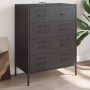 Aparador de acero negro 68x39x89 cm de , Aparadores - Ref: Foro24-842982, Precio: 147,56 €, Descuento: %
