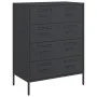 Aparador de acero negro 68x39x89 cm de , Aparadores - Ref: Foro24-842982, Precio: 145,85 €, Descuento: %