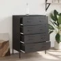 Aparador de acero negro 68x39x89 cm de , Aparadores - Ref: Foro24-842982, Precio: 145,85 €, Descuento: %