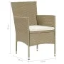 Garden chairs 2 units beige synthetic rattan by vidaXL, Garden chairs - Ref: Foro24-310553, Price: 141,16 €, Discount: %