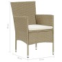 Sillas de jardín 2 unidades ratán sintético beige de vidaXL, Sillas de jardín - Ref: Foro24-310553, Precio: 143,39 €, Descuen...