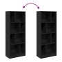 Estantería de madera de ingeniería negra 57x28,5x141 cm de , Librerías y estanterías - Ref: Foro24-847997, Precio: 72,65 €, D...