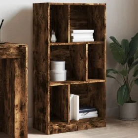 Estantería madera de ingeniería roble ahumado 57x28,5x107,5 cm de , Librerías y estanterías - Ref: Foro24-848007, Precio: 59,...