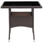 Brown synthetic rattan garden dining table by vidaXL, Garden tables - Ref: Foro24-310552, Price: 132,30 €, Discount: %