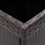 Mesa de comedor de jardín ratán sintético marrón de vidaXL, Mesas de jardín - Ref: Foro24-310552, Precio: 134,49 €, Descuento: %