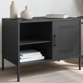 Mueble de TV acero negro 68x39x50,5 cm de , Muebles TV - Ref: Foro24-842994, Precio: 71,40 €, Descuento: %