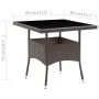 Brown synthetic rattan garden dining table by vidaXL, Garden tables - Ref: Foro24-310552, Price: 132,30 €, Discount: %