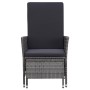 Sillón reclinable de jardín con cojines ratán sintético gris de vidaXL, Sillas de jardín - Ref: Foro24-310230, Precio: 144,30...