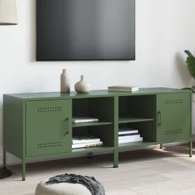 TV-Möbel, 2-teilig, Oliven-Grün, aus Stahl, 68x39x50,5 cm. von , TV-Möbel - Ref: Foro24-843003, Preis: 136,03 €, Rabatt: %