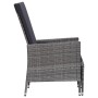 Sillón reclinable de jardín con cojines ratán sintético gris de vidaXL, Sillas de jardín - Ref: Foro24-310230, Precio: 144,30...