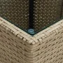 Mesa de centro de ratán PE vidrio templado beige 41,5x41,5x44cm de vidaXL, Mesas de jardín - Ref: Foro24-310557, Precio: 45,2...