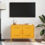 Mueble de TV de acero amarillo mostaza 68x39x50,5 cm de , Muebles TV - Ref: Foro24-842940, Precio: 79,07 €, Descuento: %