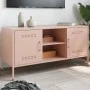 Mueble de TV de acero rosa 100,5x39x50,5 cm de , Muebles TV - Ref: Foro24-842989, Precio: 96,85 €, Descuento: %