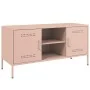 Mueble de TV de acero rosa 100,5x39x50,5 cm de , Muebles TV - Ref: Foro24-842989, Precio: 96,85 €, Descuento: %