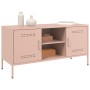 Mueble de TV de acero rosa 100,5x39x50,5 cm de , Muebles TV - Ref: Foro24-842989, Precio: 97,96 €, Descuento: %