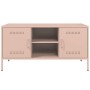 Mueble de TV de acero rosa 100,5x39x50,5 cm de , Muebles TV - Ref: Foro24-842989, Precio: 97,96 €, Descuento: %